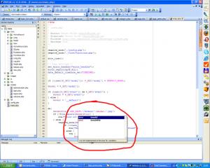List of variables defined in script