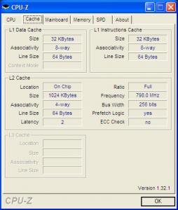CPU-Z cache
